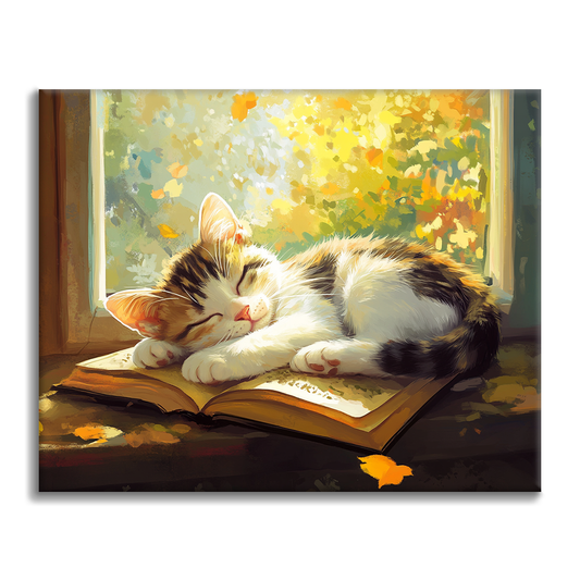 Chat Endormi - Peinture par Numéros