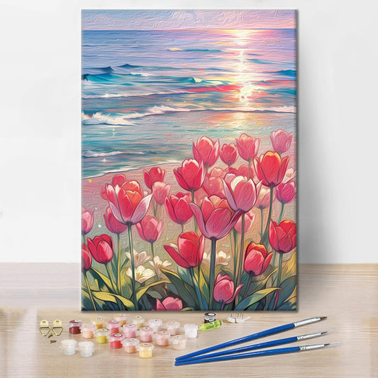 Illustration à l'aquarelle de la Méditerranée - Peinture par numéros