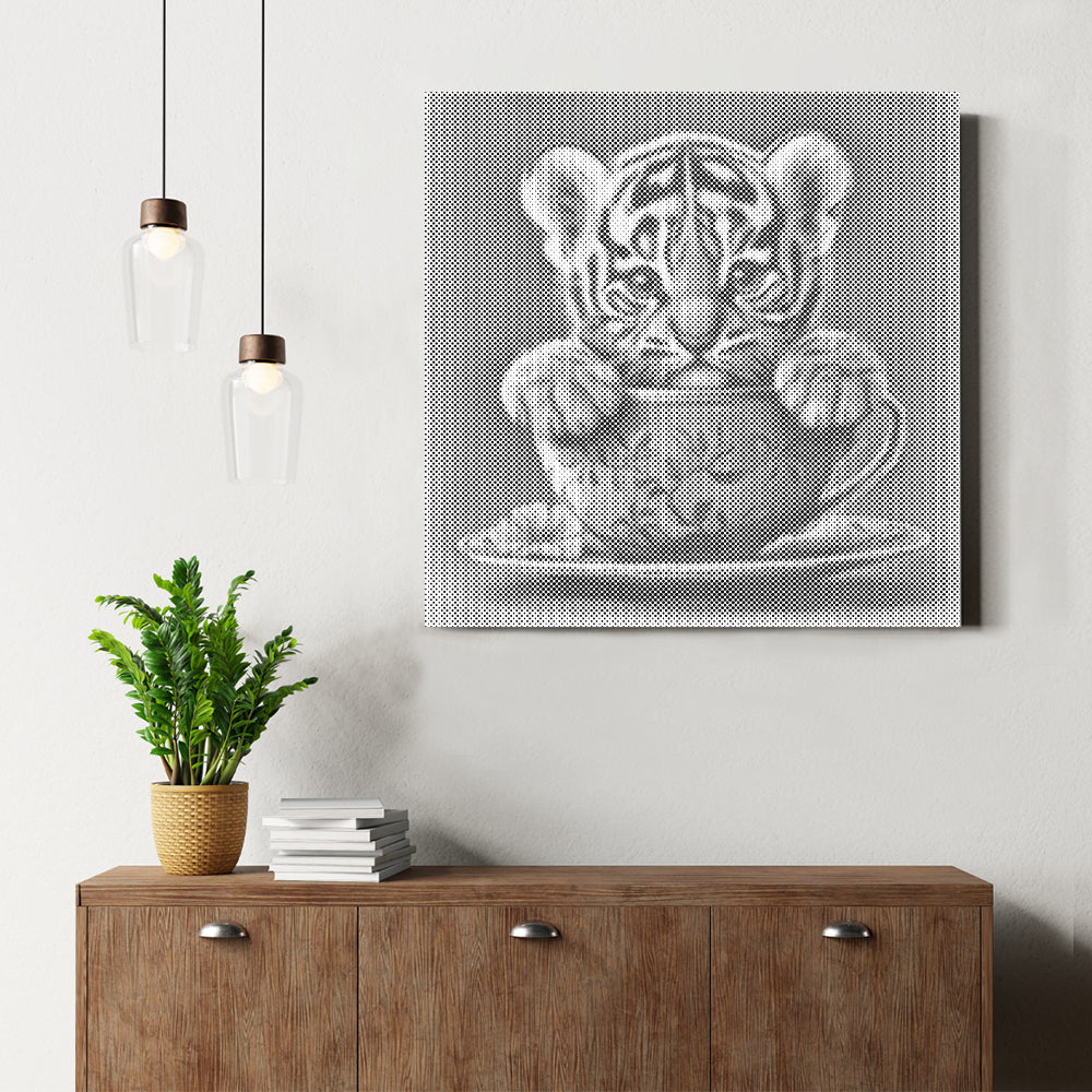Adorable petit tigre - Peinture à points