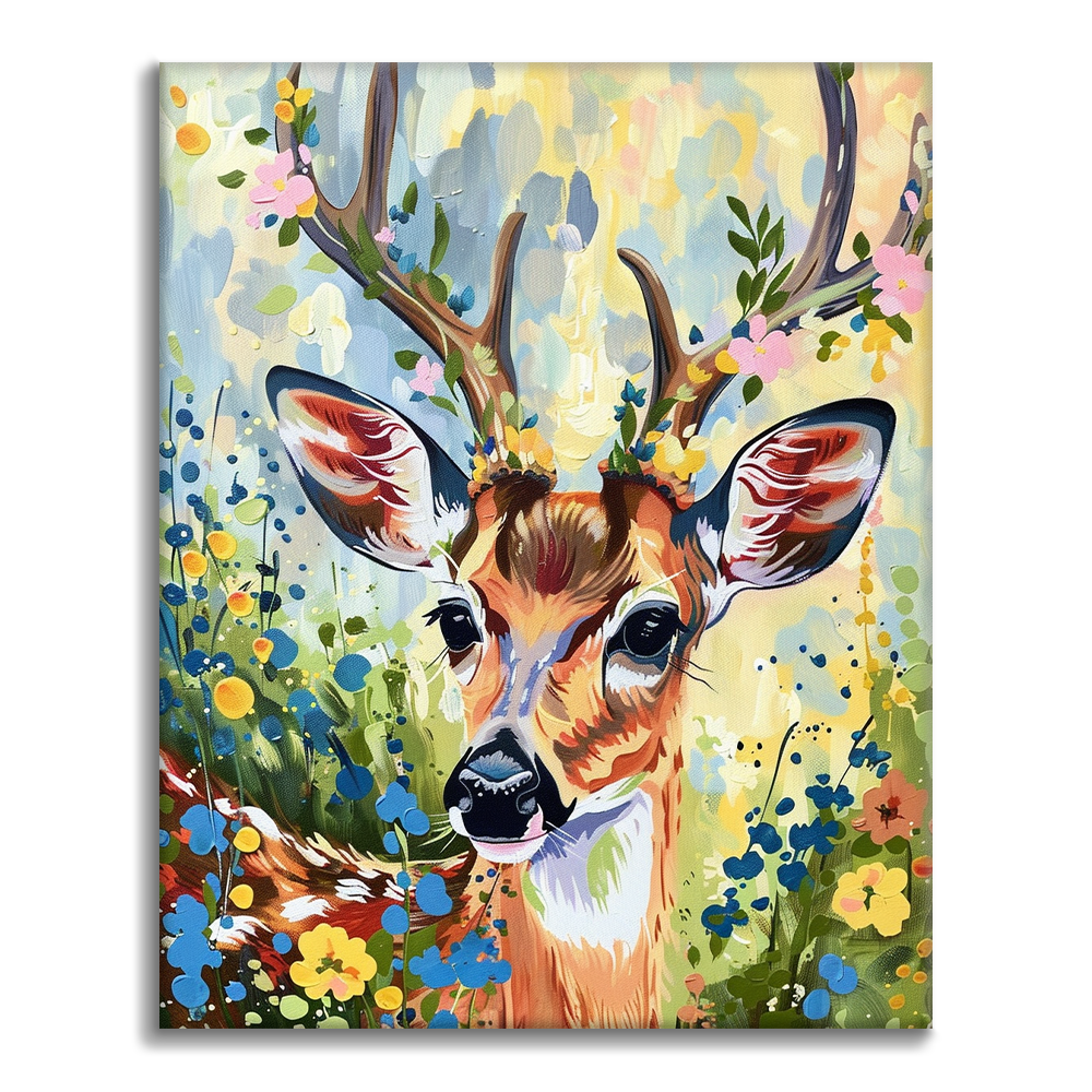 Cerf printanier – Peinture par numéros