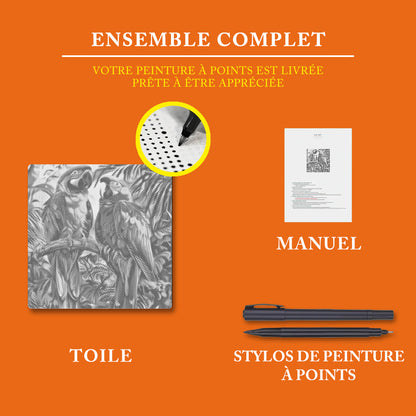 Perroquet - Peinture à Points