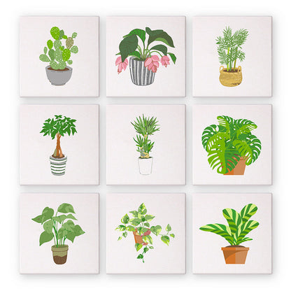 Plantes vertes – Peinture par numéros