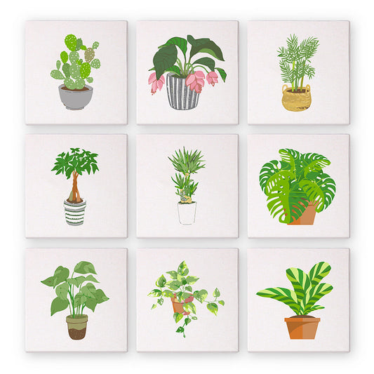 Plantes vertes – Peinture par numéros