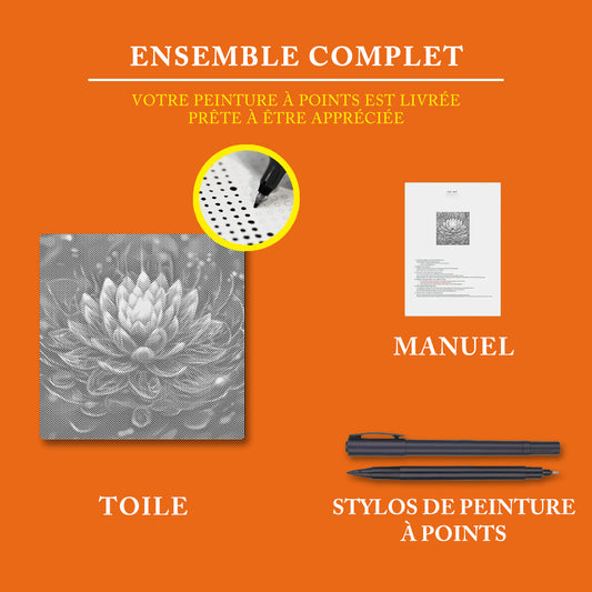 Fleur de lotus mystique - Peinture à Points