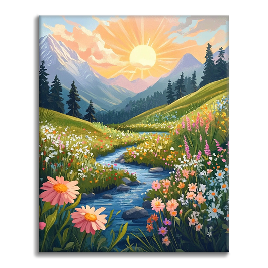 Vallée printanière - Peinture par numéros