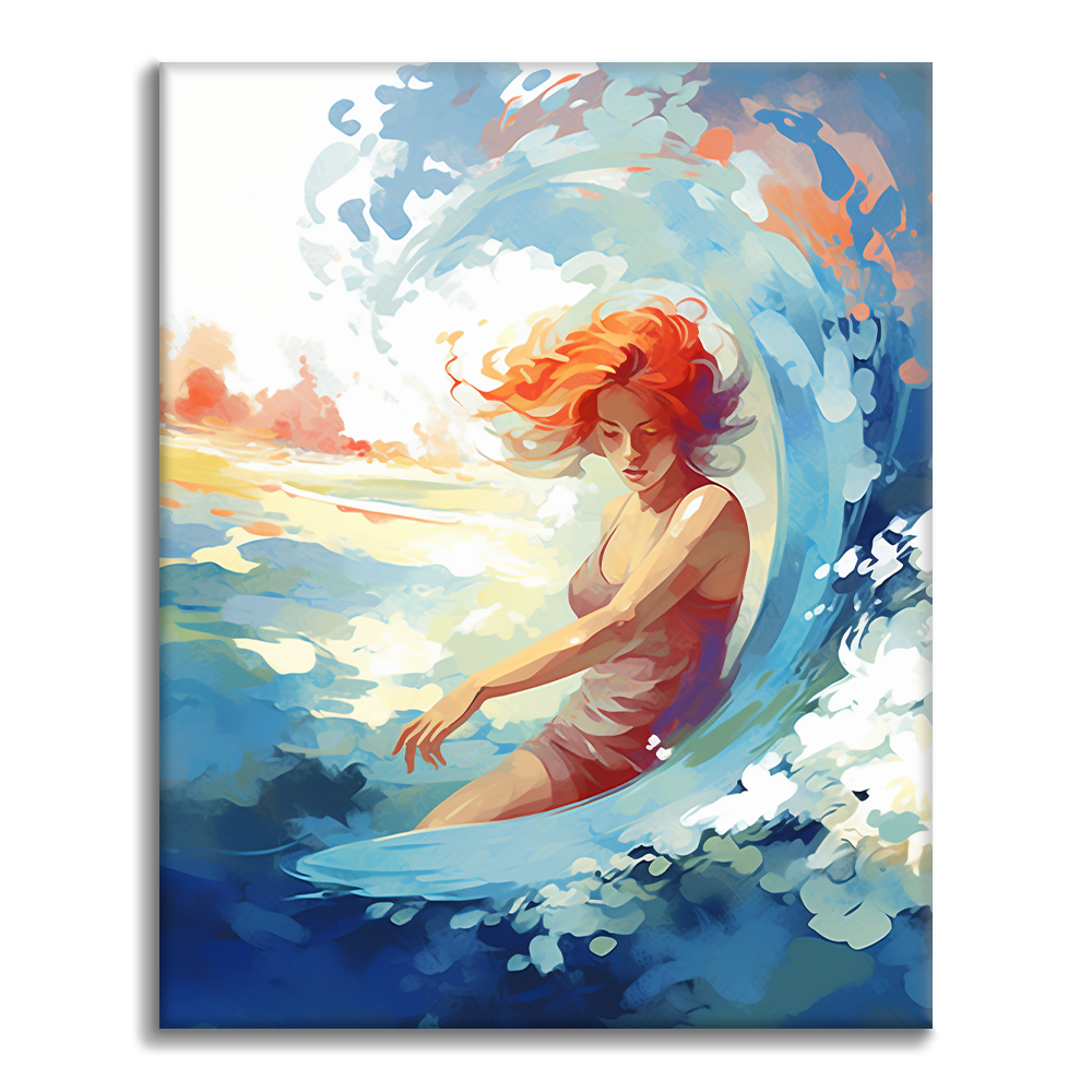 Vague et femme – Peinture par numéros