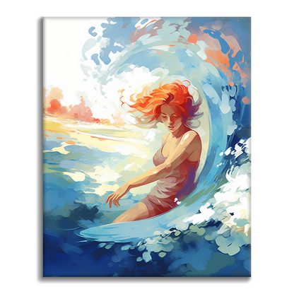 Vague et femme – Peinture par numéros