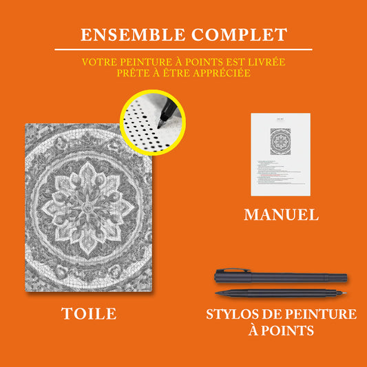 Mandala solaire - Peinture à Points