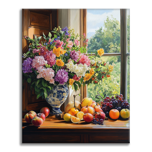 Fleurs et fruits – Peinture par numéros