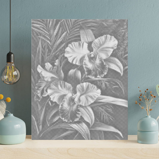 Orchidée rose - Peinture à points
