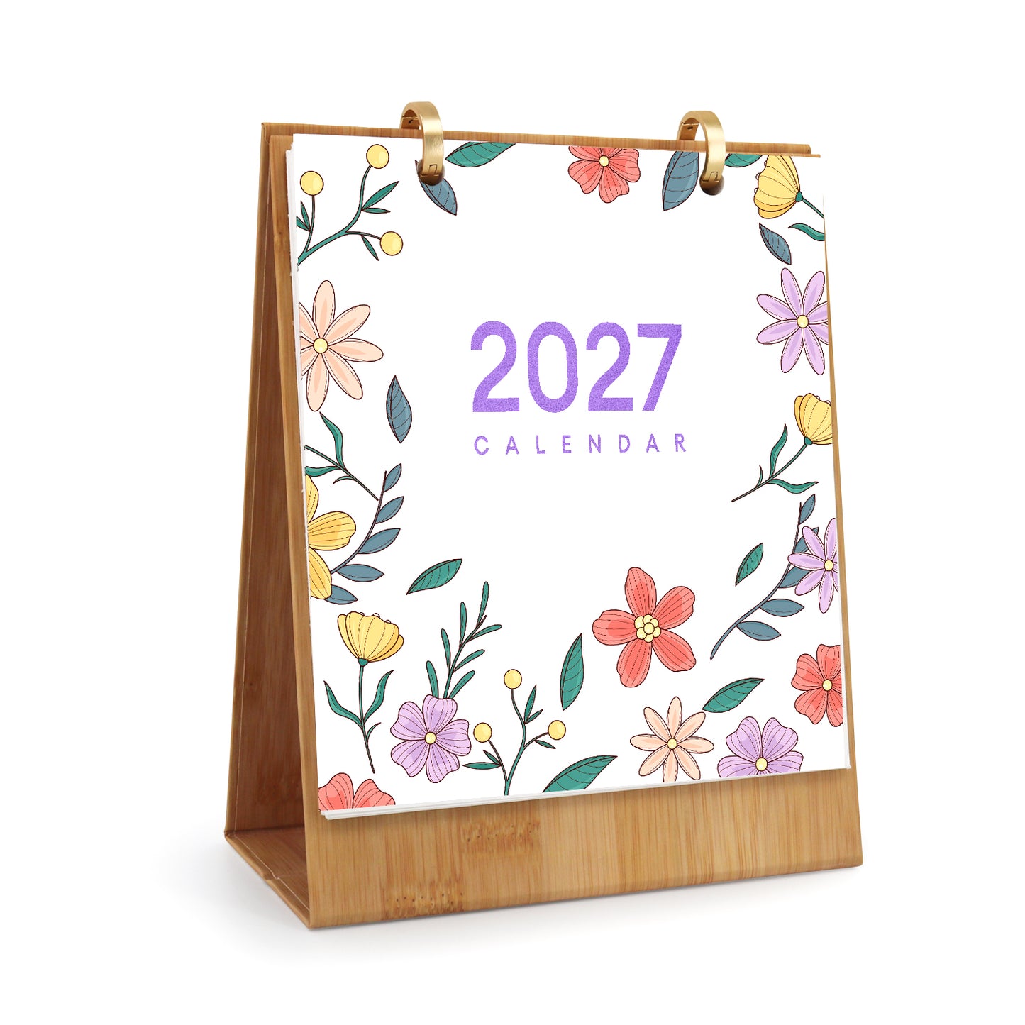 Édition Fleurs – Calendrier de Bureau 2027 à Peindre par Numéros