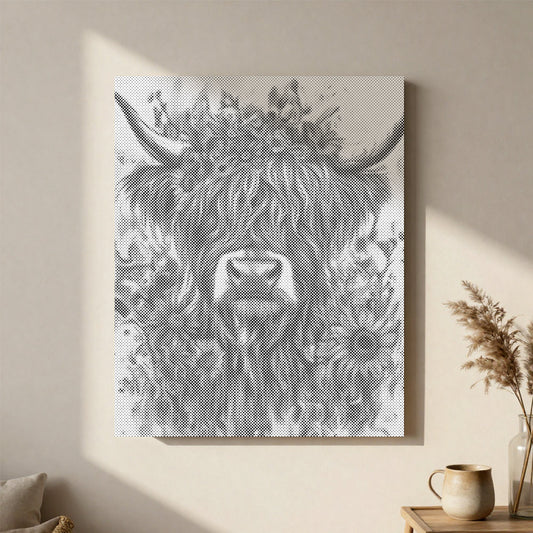 Vaches des Highlands - Peinture à points