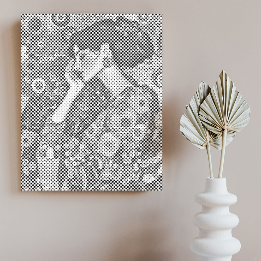 Femme vintage - Peinture à pois