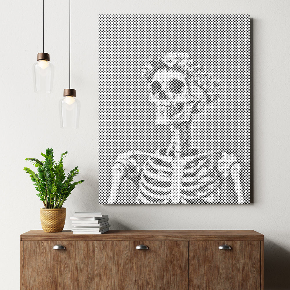 Crâne souriant - Peinture à points