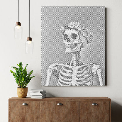 Crâne souriant - Peinture à points