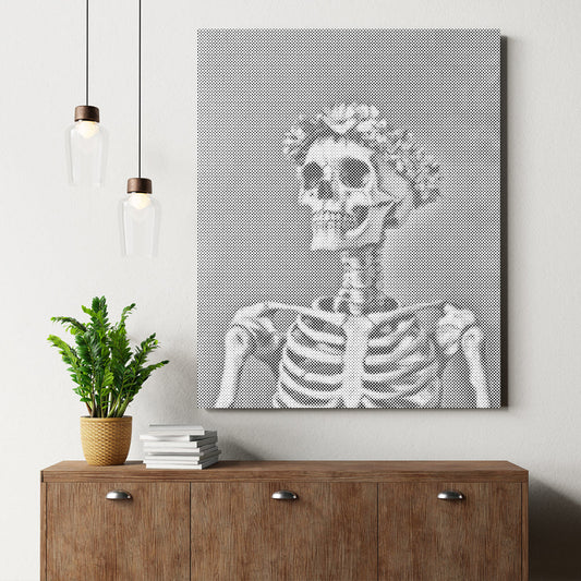 Crâne souriant - Peinture à points