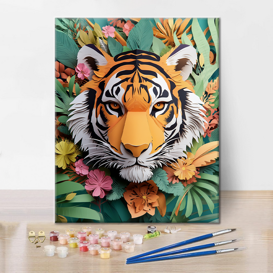 L'épanouissement du tigre - Peindre par numéros