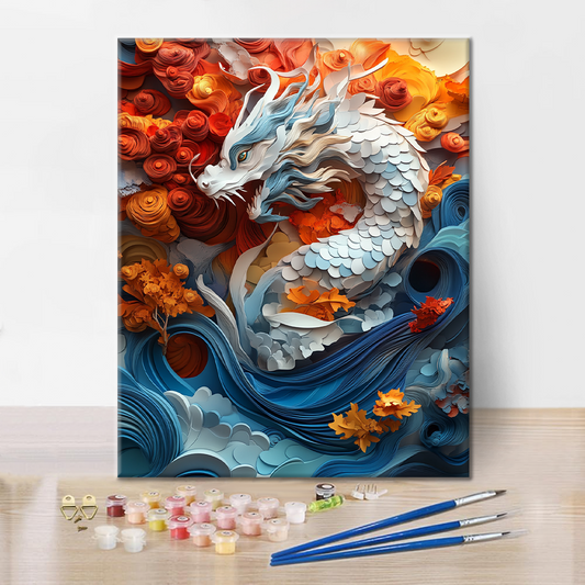 Le mur du dragon - Peindre par numéros