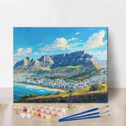 La Montagne de la Table au Cap – Peinture par numéros
