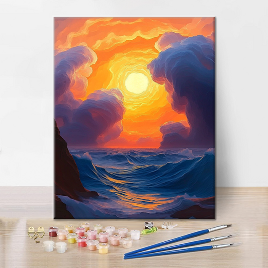 Coucher de soleil de rêve – Peinture par numéros