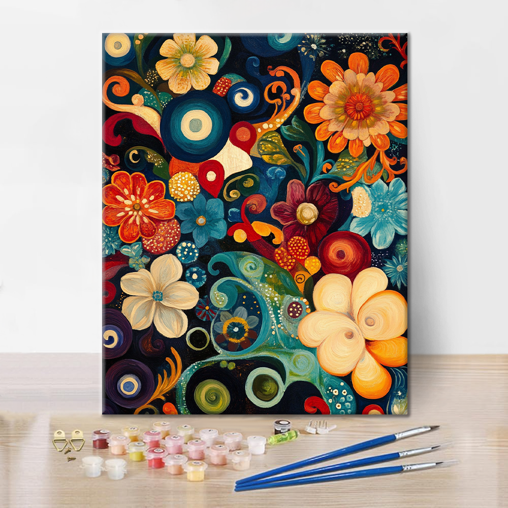 Fleurs abstraites - Peinture par numéros