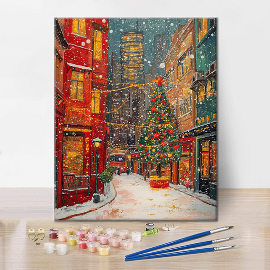 Ville de Noël - Peinture par numéros
