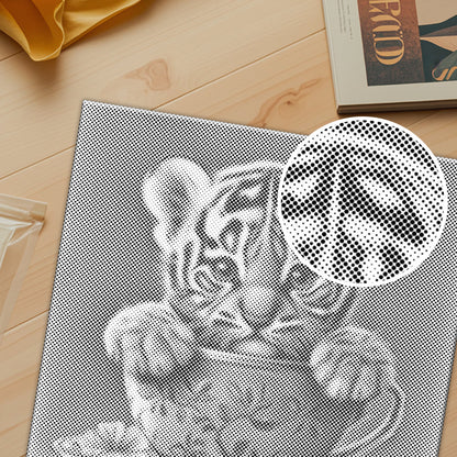 Adorable petit tigre - Peinture à points