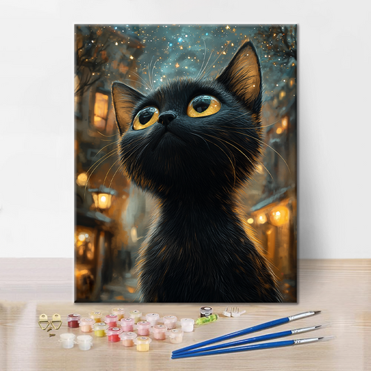 Chat Noir – Peinture par numéros
