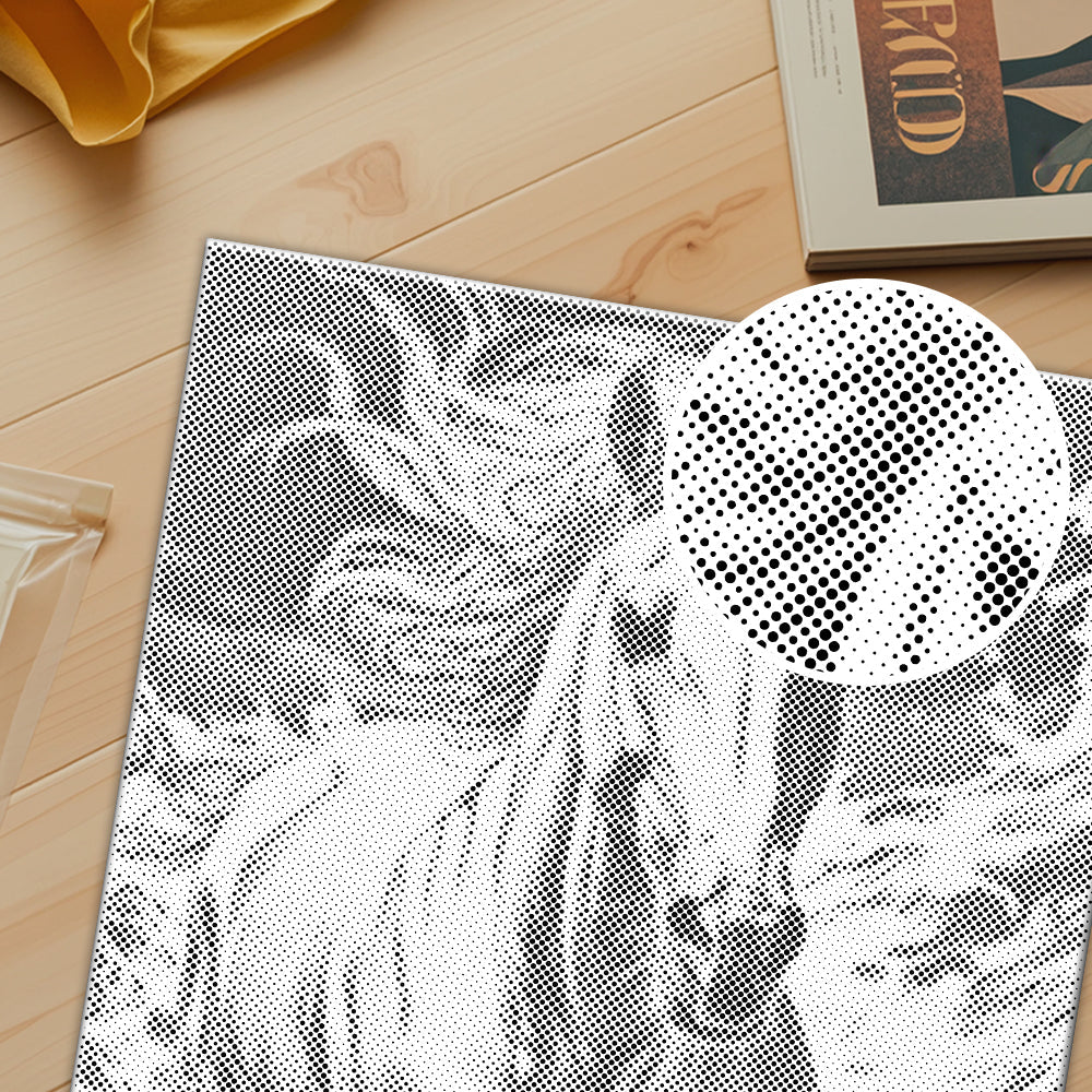 Cheval majestueux au galop - Peinture à points
