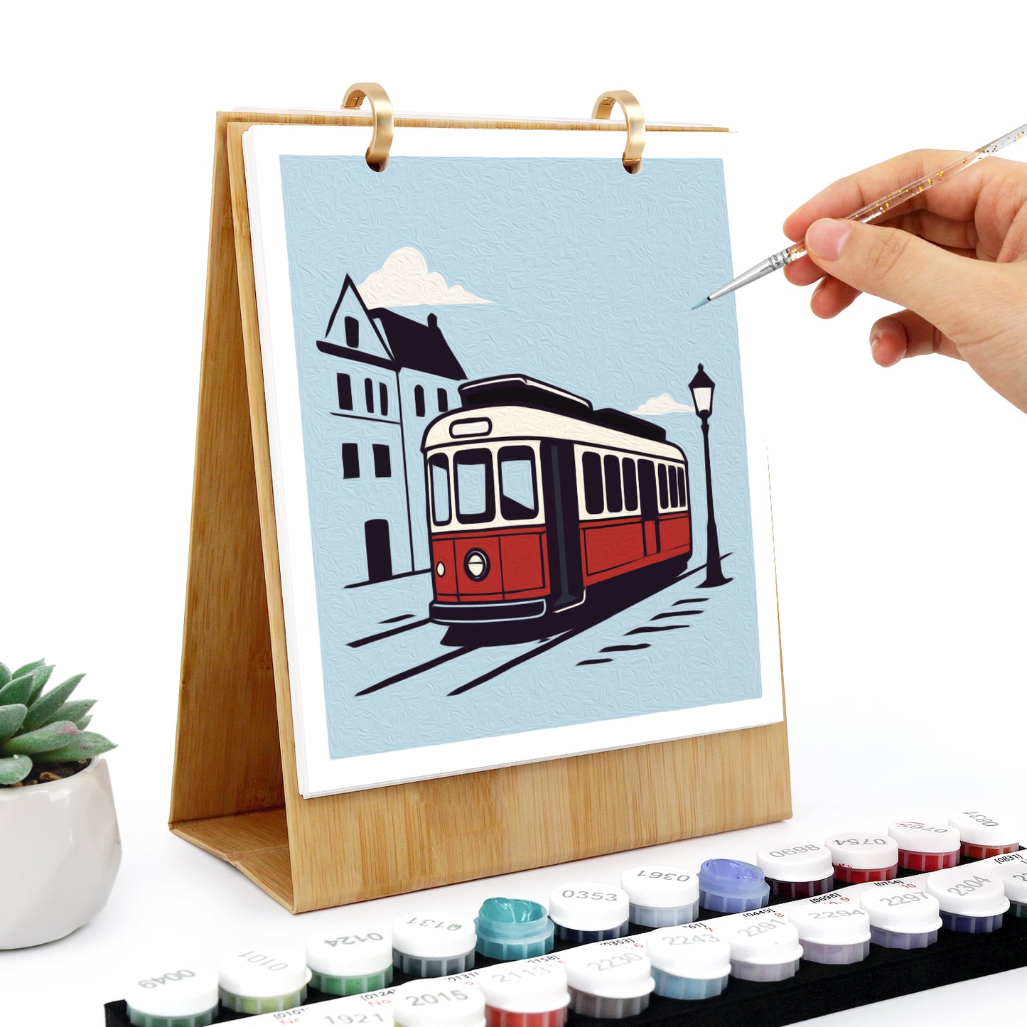 Édition Voyage Vintage – Calendrier de Bureau 2027 à Peindre par Numéros