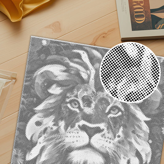 Lion au cœur courageux - Peinture à points