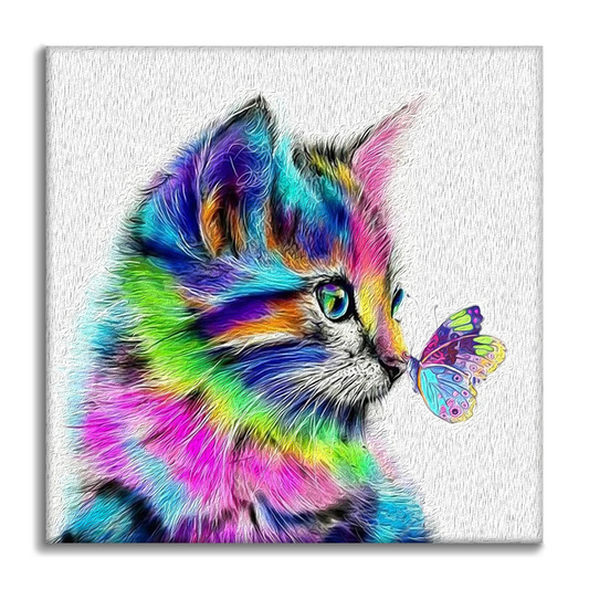 Chats et papillons – Peinture par numéros