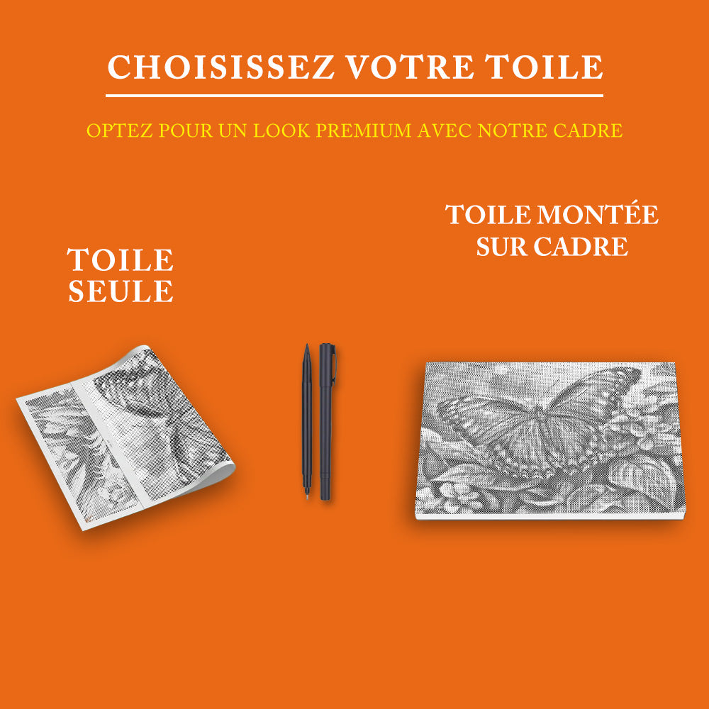 Papillon bleu - Peinture à Points