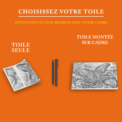 Papillon bleu - Peinture à Points