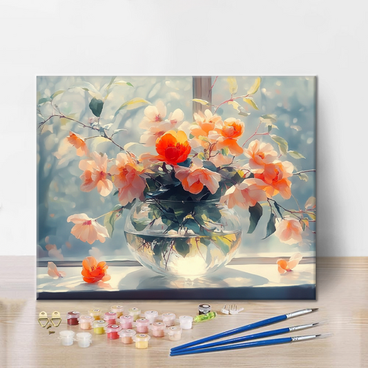 Vase près de la fenêtre - Peinture par numéros