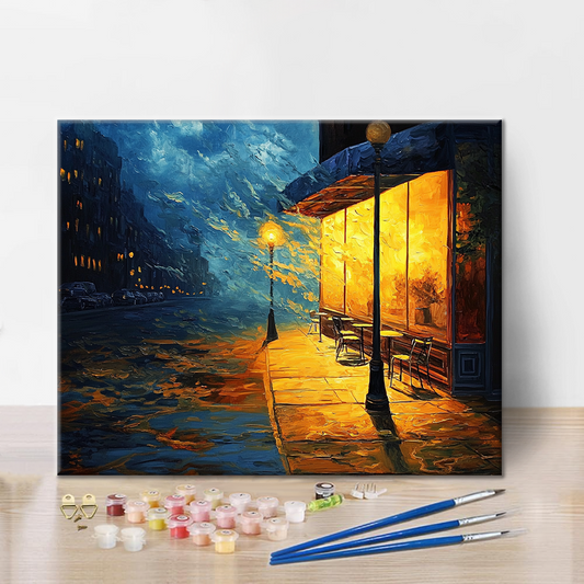 Les rues sombres à minuit - Peinture par numéros