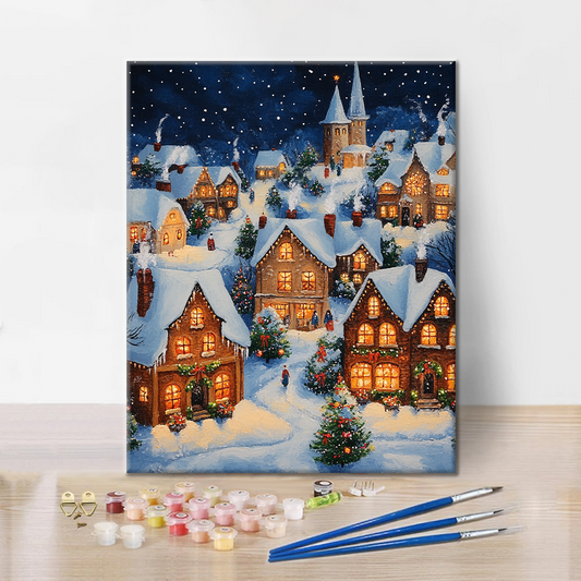 Village de Noël - Peinture par numéros
