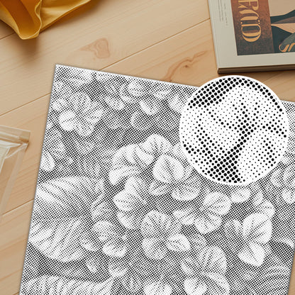 Hortensias en groupes - Peinture à points