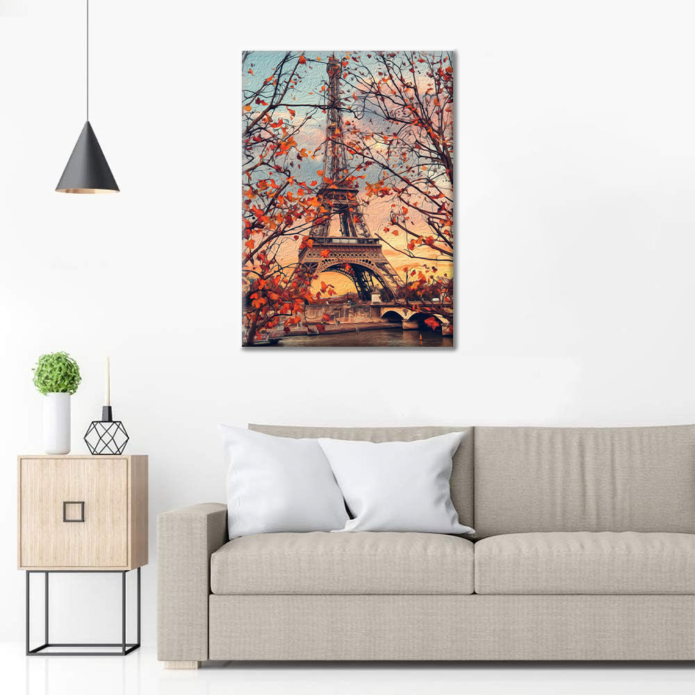 Feuilles d'automne à Paris - Peinture par numéros