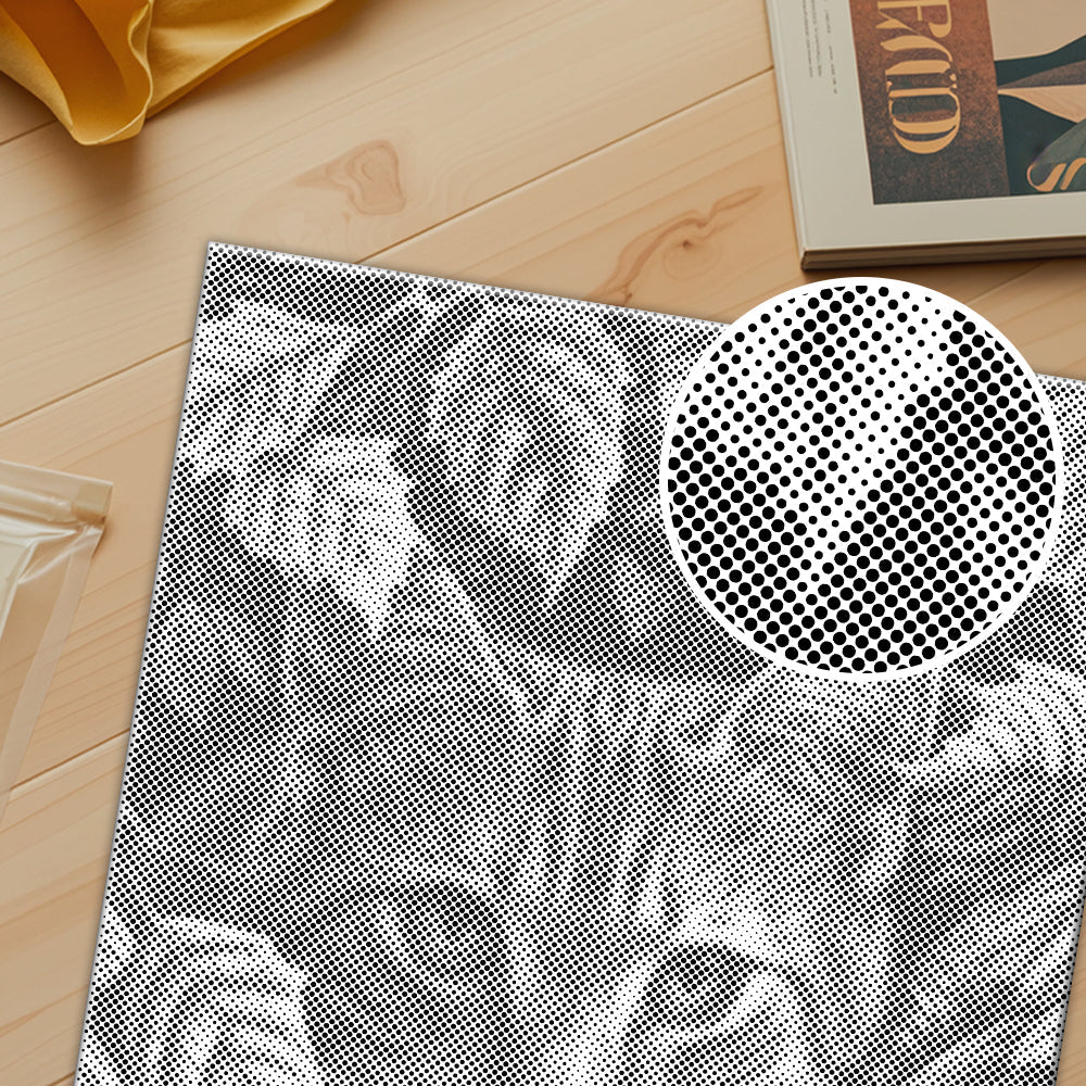Feuilles et chat - Peinture à points