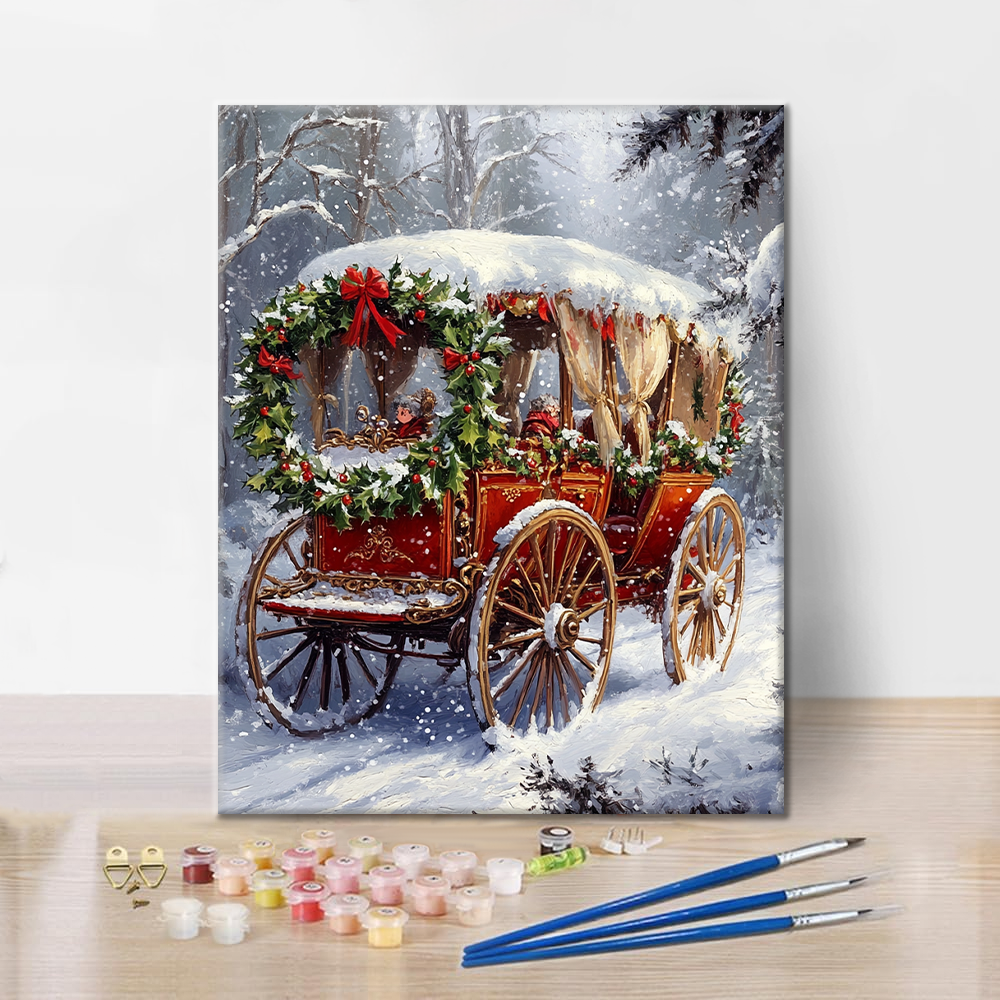 Carrosse de Noël - Peinture par numéros