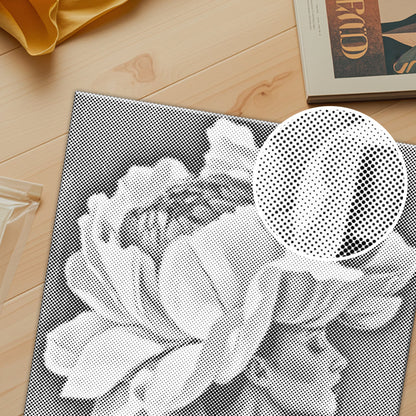 Fleur et femme - Peinture à points