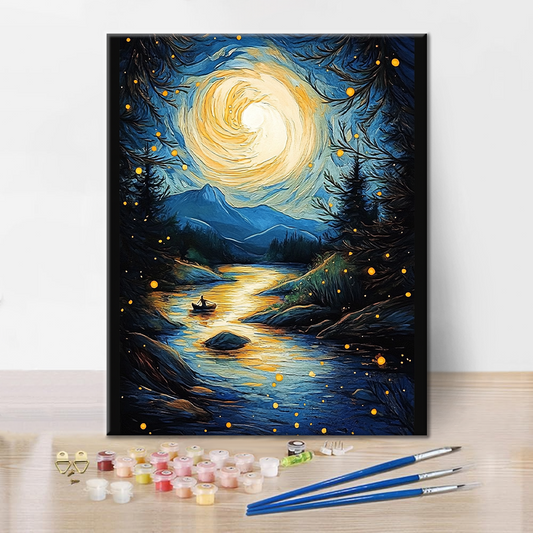 Étoile et clair de lune – Peinture par numéros