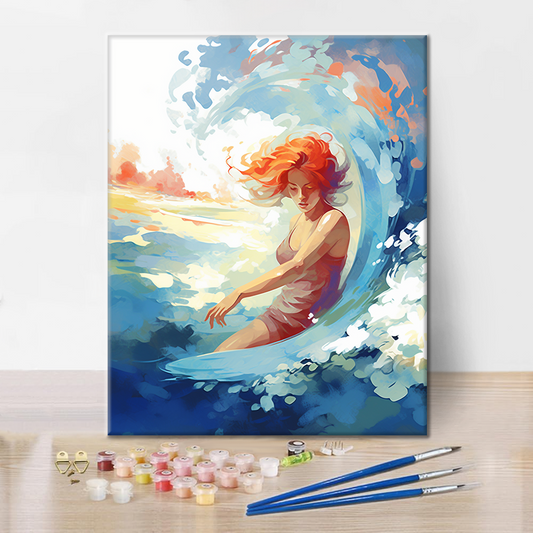 Vague et femme – Peinture par numéros