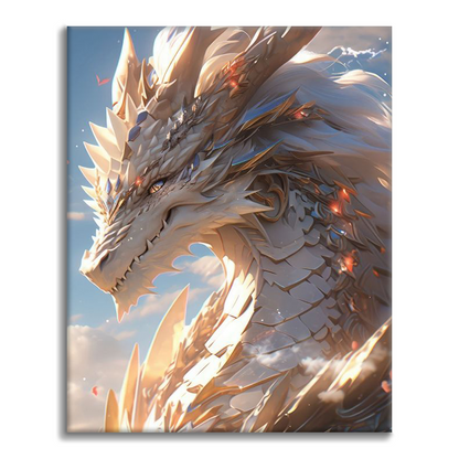 Portrait de dragon – Peinture par numéros