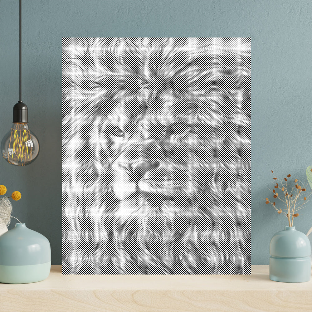 Lions géants africains - Peinture à points