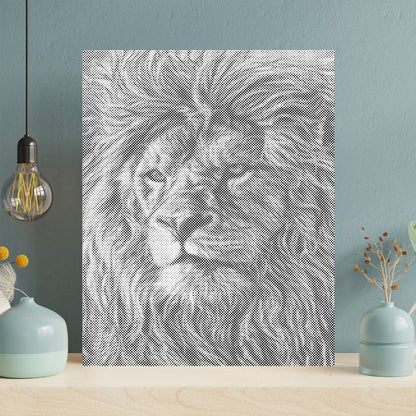 Lions géants africains - Peinture à points