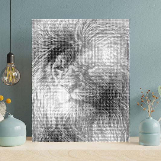 Lions géants africains - Peinture à points