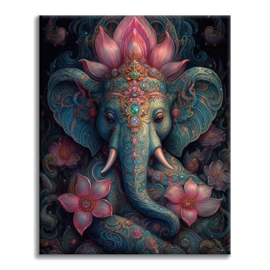 Un éléphant en Inde - Peinture par numéros