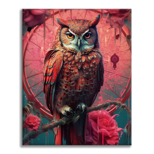 Un hibou – Peinture par numéros